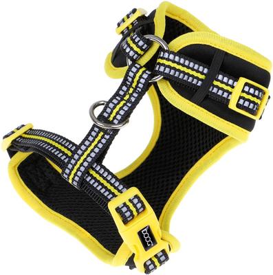 Show full view: DOOG Step In Neoflex Bolt Neon Dog Harness, Black/Yellow, Small: 12.5 to 17-in chest slide 2 of 6
