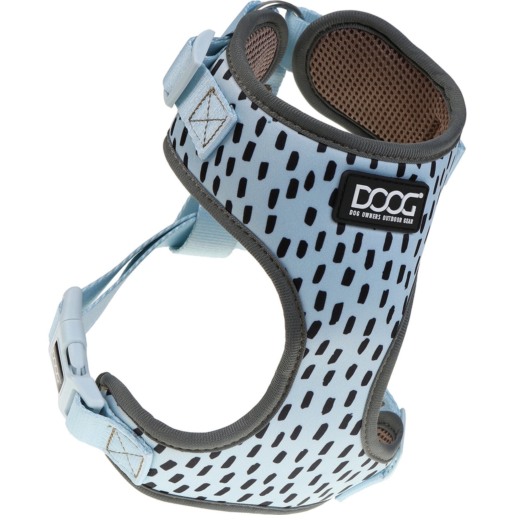 DOOG Step In Neoflex Dash Dog Harness, Blue/Black/Brown, Medium: 16 to 22-in chest