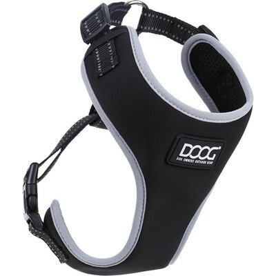 DOOG DOOG Step In Neoflex Lassie Dog Harness, Black, Medium: 16 to 22-in chest