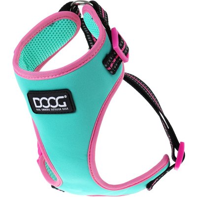 DOOG DOOG Step In Neoflex Rin Tin Tin Neon Dog Harness, Teal/Pink, Small: 12.5 to 17-in chest
