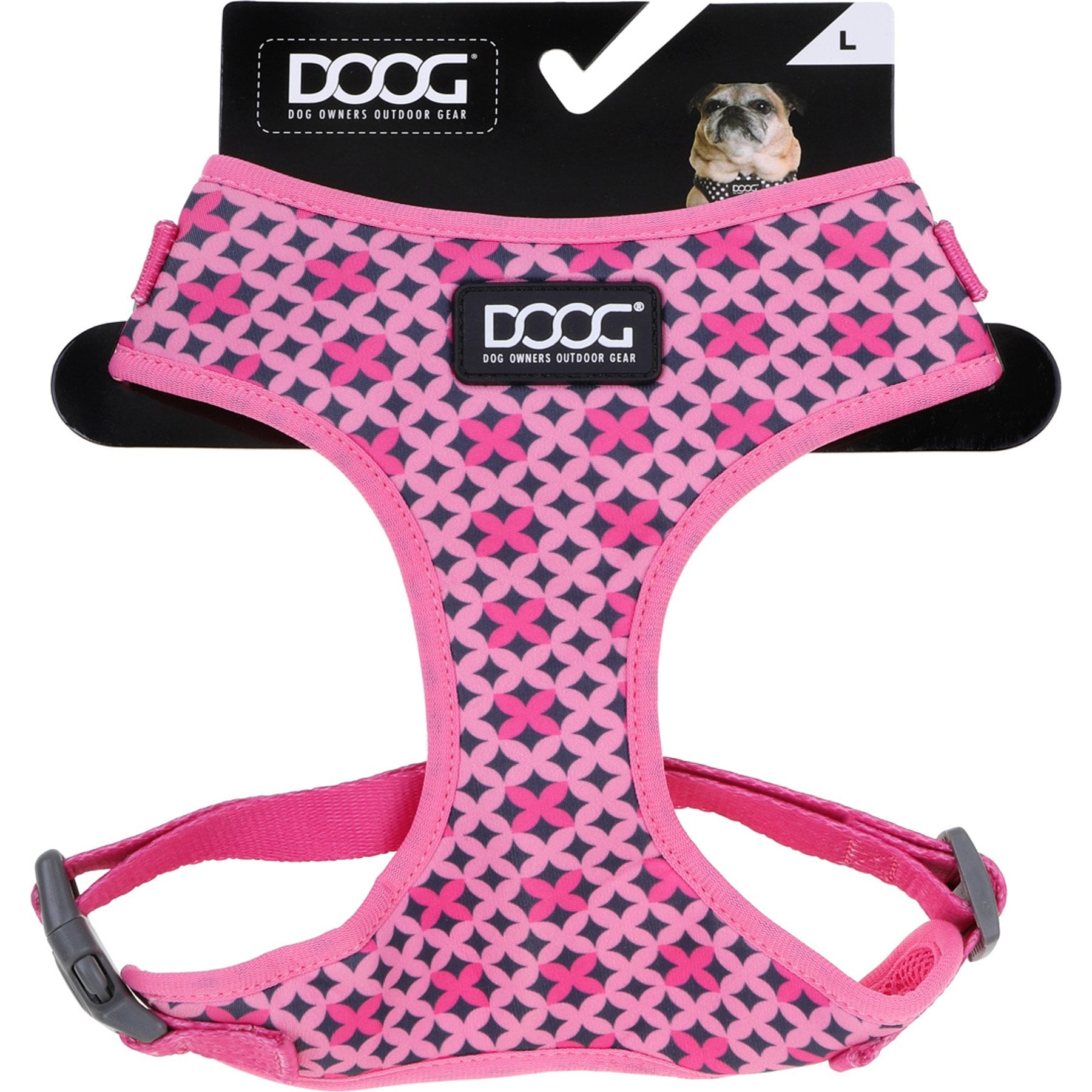 DOOG Step In Neoflex Toto Dog Harness, Pink, Large: 19.5 to 27.5-in chest