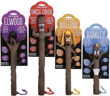 Show full view: DOOG Stick Family Uncle Chuck Dog Chew Toy, Brown slide 3 of 5