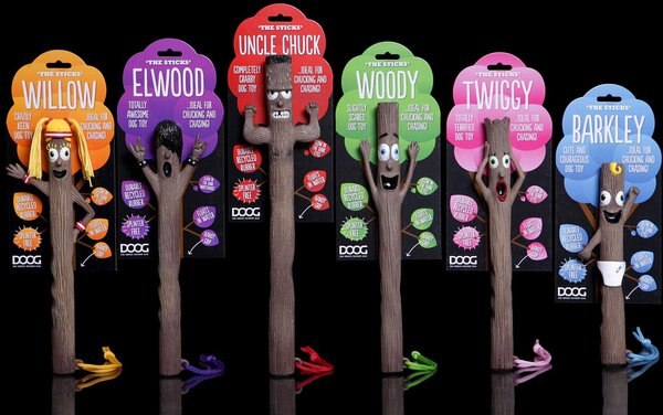 DOOG Stick Family Woody Husband Dog Chew Toy, Brown