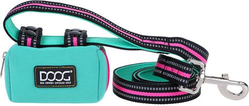 Show full view: DOOG Walkie Dog Pouch Rin Tin Tin Neon Dog Poop Bag Dispenser, Teal/Pink slide 4 of 7
