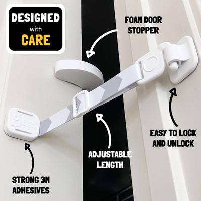 Show full view: Door Buddy Door Latch Plus Door Stopper, Grey slide 2 of 10
