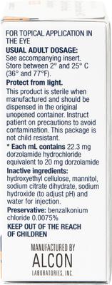 Show full view: Dorzolamide HCL (Generic) Ophthalmic Solution 2%, 10-mL slide 4 of 6