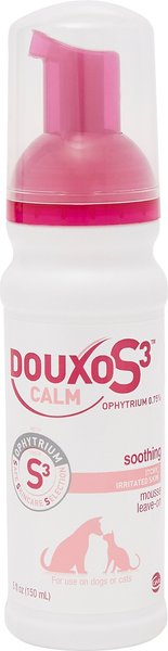 Show full view: Douxo S3 CALM Soothing Itchy, Hydrated Skin Dog & Cat Mousse, 5.1-fl oz bottle slide 1 of 7