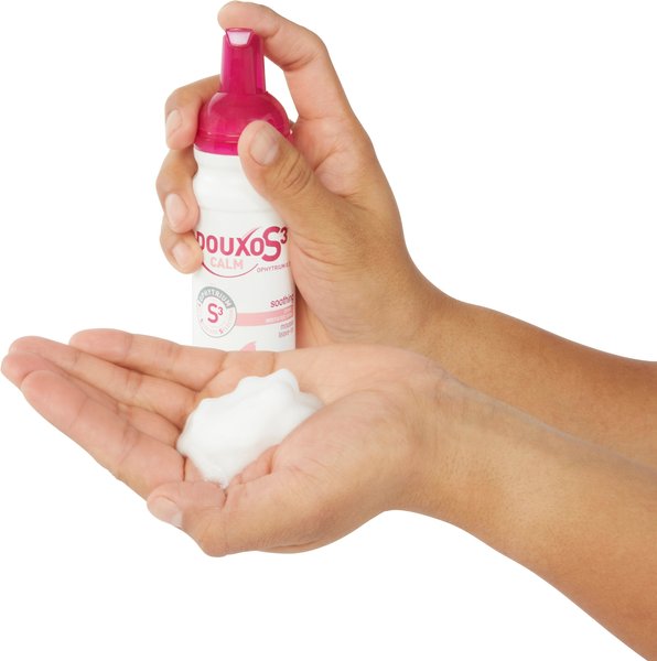 Show full view: Douxo S3 CALM Soothing Itchy, Hydrated Skin Dog & Cat Mousse, 5.1-fl oz bottle slide 3 of 7