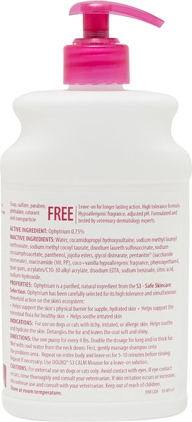 Show full view: Douxo S3 CALM Soothing Itchy, Hydrated Skin Dog & Cat Shampoo, 16.9-fl oz bottle slide 2 of 6