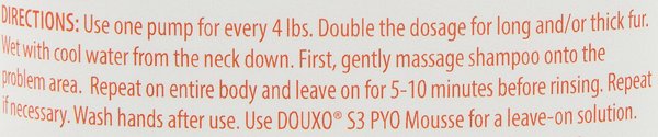 Show full view: Douxo S3 PYO Antiseptic Antifungal Chlorhexidine Dog & Cat Shampoo, 16.9-oz bottle slide 5 of 8