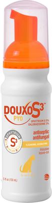Show full view: Douxo S3 PYO Antiseptic Antifungal Chlorhexidine Mousse, 5.1-oz bottle + Dog & Cat Shampoo, 16.9-oz bottle slide 2 of 10