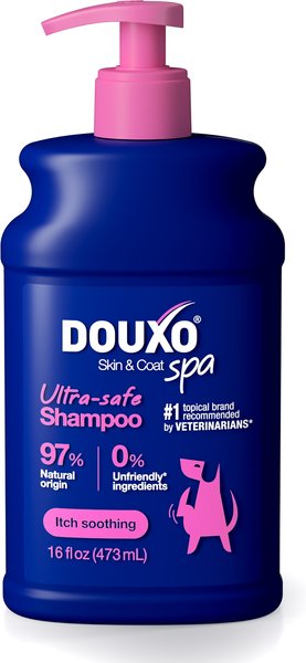 Show full view: Douxo Skin & Coat SPA Ultra-Safe Itch Relief Dog Shampoo, 16-fl oz bottle slide 1 of 10