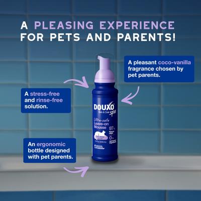 Show full view: Douxo Skin & Coat SPA UltraSafe LowStress Refresh Leave on Cat Mousse, 10-fl oz bottle slide 6 of 10