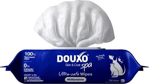 Show full view: Douxo Skin & Coat SPA UltraSafe Multipurpose Wipes, 100 wipes slide 1 of 10