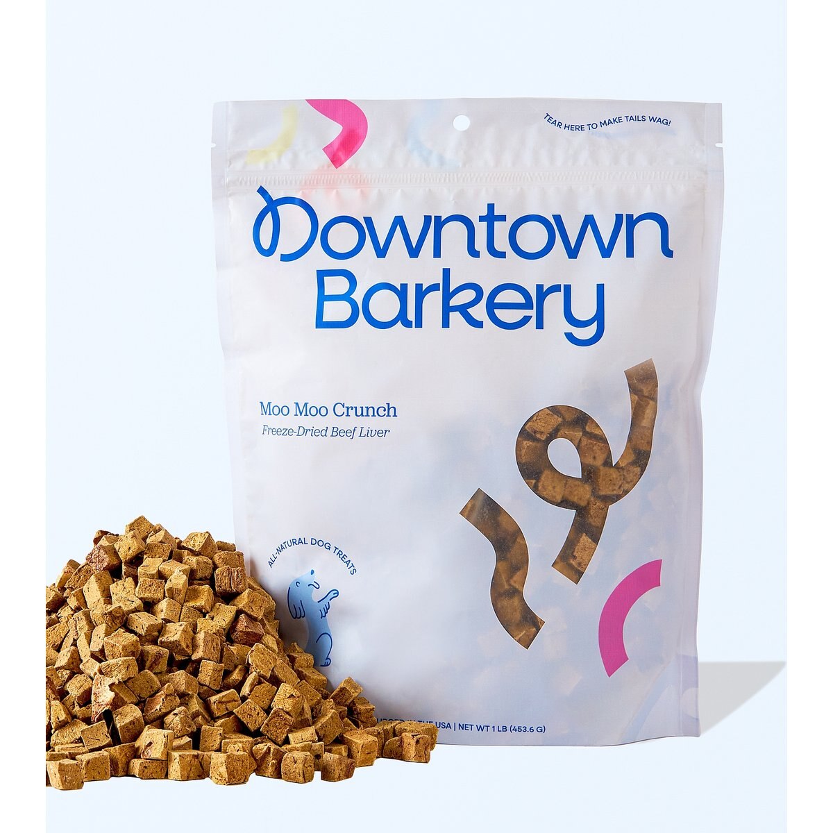 Downtown Pet Supply Barkery Beef Liver Grain-Free Adult Freeze-Dried Dog & Cat Treats, 1-lb bag