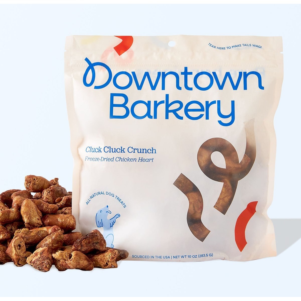 Downtown Pet Supply Barkery Chicken Hearts Grain-Free Adult Freeze-Dried Dog & Cat Treats, 10-oz bag