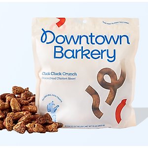 Downtown Pet Supply Barkery Chicken Hearts Grain-Free Adult Freeze-Dried Dog & Cat Treats, 10-oz bag