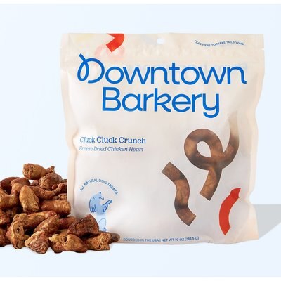 Downtown Pet Supply Downtown Pet Supply Barkery Chicken Hearts Grain-Free Adult Freeze-Dried Dog & Cat Treats, 10-oz bag