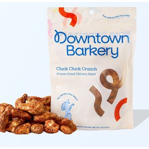 Downtown Pet Supply Barkery Chicken Hearts Grain-Free Adult Freeze-Dried Dog & Cat Treats, 4-oz bag