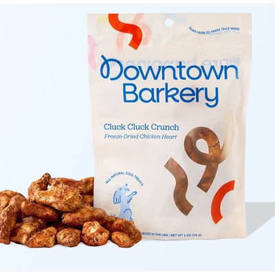 Downtown Pet Supply Downtown Pet Supply Barkery Chicken Hearts Grain-Free Adult Freeze-Dried Dog & Cat Treats, 4-oz bag