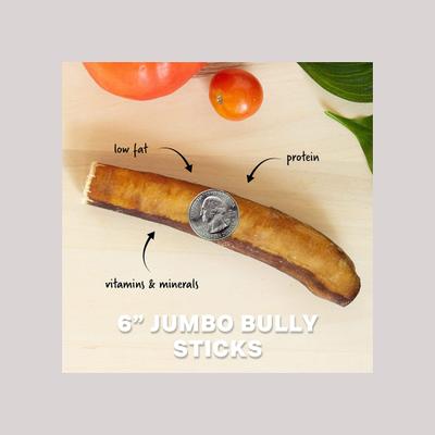 Show full view: Downtown Pet Supply Bully Sticks 6-in Jumbo Dog Treats, 24 count slide 3 of 8