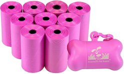 Downtown Pet Supply Dog Poop Bags & Dispenser, Pink, 180 bags