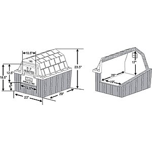 Dog Palace DP Hunter Insulated Dog House, Brown/Tan