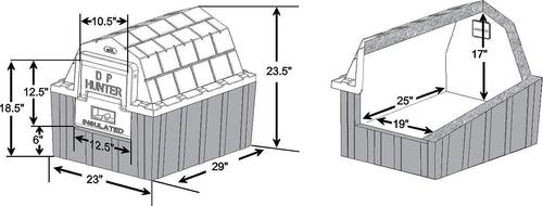 Show full view: Dog Palace DP Hunter Insulated Dog House, Brown/Tan slide 2 of 9