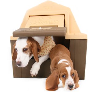 Dog Palace DP Hunter Insulated Dog House, Brown/Tan