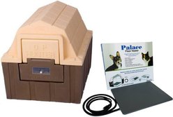 Dog Palace DP Hunter Insulated Dog House & Heating Pad, Brown/Tan
