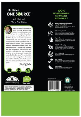 Show full view: Dr. Bales One Source Clumping Cat Litter, 4.4-lb bag slide 3 of 10