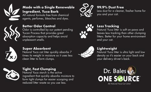 Show full view: Dr. Bales One Source Clumping Cat Litter, 4.4-lb bag slide 5 of 10