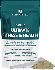 Dr. Bill's Pet Nutrition Canine Ultimate Fitness & Health Dog Supplement Powder, 340-gm pouch