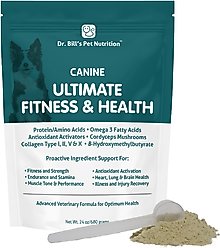 Dr. Bill's Pet Nutrition Canine Ultimate Fitness & Health Dog Supplement Powder, 680-gm pouch
