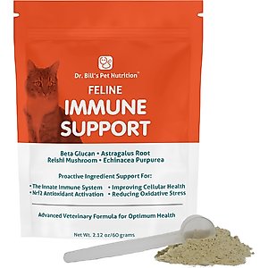 Dr. Bill's Pet Nutrition Feline Immune Support Cat Supplement Powder, 60-gm pouch