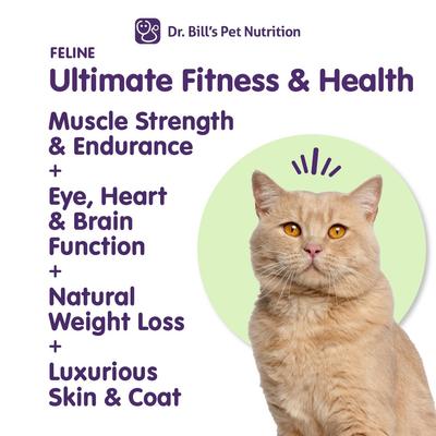 Show full view: Dr. Bill's Pet Nutrition Feline Ultimate Fitness & Health Cat Supplement Powder, 180-gm pouch slide 3 of 12