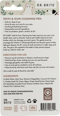 Show full view: Dr. Brite Pet Pure Anti-Plaque Dog & Cat Dental Pen, 0.14-fl oz pen slide 3 of 6