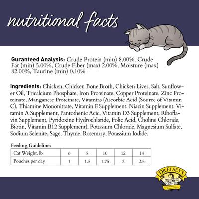 Show full view: Dr. Elsey's cleanprotein Chicken Flavored Wet Cat Food, 2.82-oz pouch, 12 count slide 5 of 8