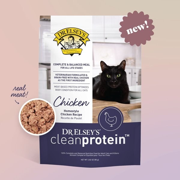 Dr. Elsey's cleanprotein Chicken Flavored Wet Cat Food, 2.82-oz pouch, 12 count