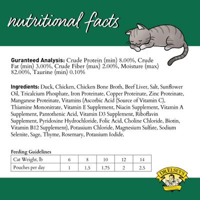 Show full view: Dr. Elsey's cleanprotein Duck & Chicken Flavored Wet Cat Food, 2.82-oz pouch, 12 count slide 5 of 7