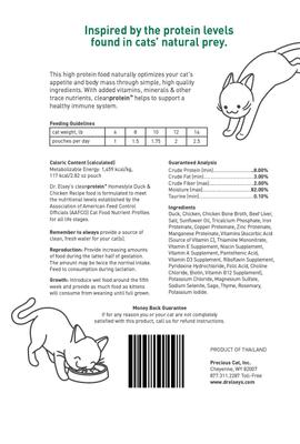 Show full view: Dr. Elsey's cleanprotein Duck & Chicken Flavored Wet Cat Food, 2.82-oz pouch, 12 count slide 3 of 7