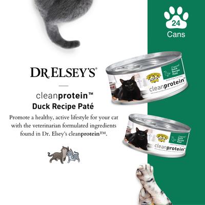 Show full view: Dr. Elsey's cleanprotein Duck Recipe Wet Cat Food, 5.3-oz can, case of 24 slide 4 of 9