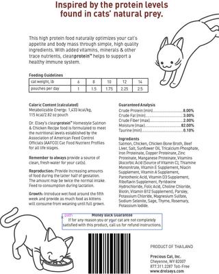 Show full view: Dr. Elsey's cleanprotein Homestyle Salmon & Chicken Wet Cat Food, 2.82-oz pouch, 12 count slide 3 of 8