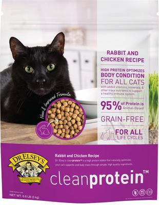 Show full view: Dr. Elsey's cleanprotein Rabbit Kibble Cat Dry Food, 6.6-lb bag slide 3 of 10