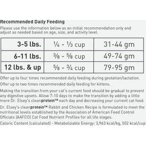 Dr. Elsey's cleanprotein Rabbit Kibble Cat Dry Food, 6.6-lb bag