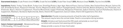 Show full view: Dr. Elsey's cleanprotein Rabbit & Turkey Recipe Wet Cat Food, 2.75-oz can, case of 24 slide 3 of 9