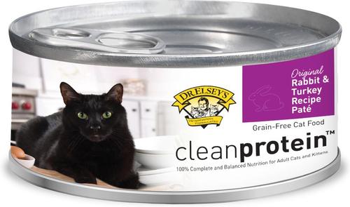Show full view: Dr. Elsey's cleanprotein Rabbit & Turkey Recipe Wet Cat Food, 5.3-oz can, case of 24 slide 8 of 9