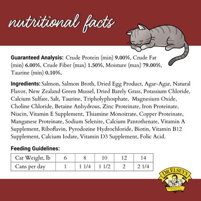 Show full view: Dr. Elsey's cleanprotein Salmon Recipe Wet Cat Food, 2.75-oz can, case of 24 slide 5 of 9
