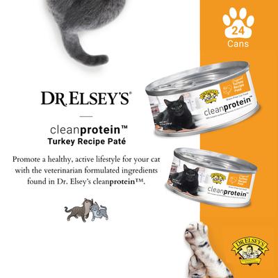 Show full view: Dr. Elsey's cleanprotein Turkey Recipe Wet Cat Food, 5.3-oz can, case of 24 slide 4 of 10