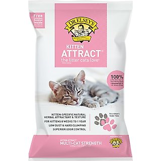 Dr. Elsey's Kitten Attract Clumping Clay Cat Litter, 20-lb bag slide 1 of 8